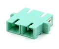 SC Duplex Aqua Adapter with Flange SC Duplex Aqua Adapter with Flange