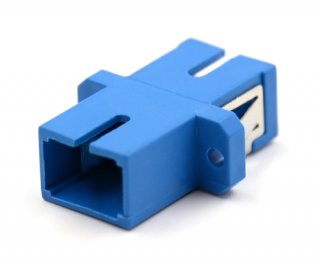 SC Simplex Blue Adapter with Flange