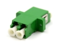 LC Duplex Green Adapter with Flange