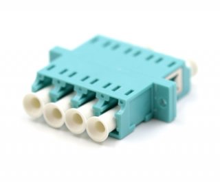 LC Quad Aqua Adapter with Flange
