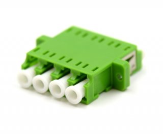 LC Quad Green Adapter with Flange