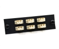 FType Plate with 6 Duplex LC Beige Adapters