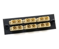 FType Plate with 6 Duplex SC Beige Adapters