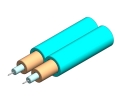 2mm Duplex Multimode OM3 Cable Aqua OFNR