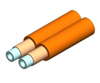 2mm Duplex Furcation Tubing for 900m Orange