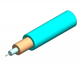 2mm Simplex Multimode OM3 Cable Aqua LSZH