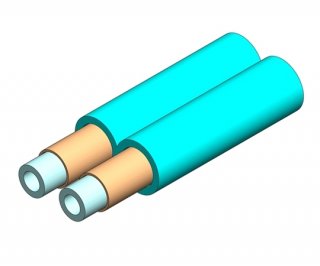 3mm Duplex Furcation Tubing for 900m Aqua