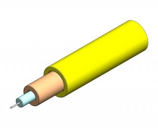 2mm Simplex Singlemode OS2 Cable Yellow LSZH