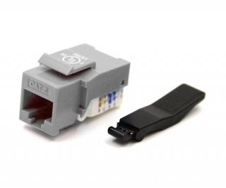 Cat6 Keystone Jack Toolless Type Gray