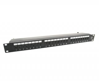 Cat6 24 Port Unshielded 1U Copper Patch Panel Krone IDC