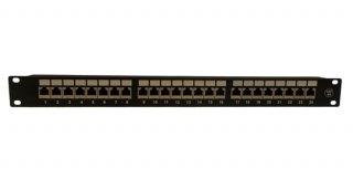 Cat6A 24 Port Unshielded 1U Copper Patch Panel Krone IDC