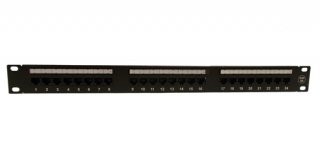 Cat6A 24 Port Unshielded 1U Copper Patch Panel label markers