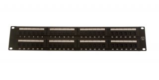 Cat6 48 Port Unshielded 2U Copper Patch Panel Label Mark Type