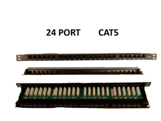 Cat5e 24 Port Unshielded 05U Copper Patch Panel