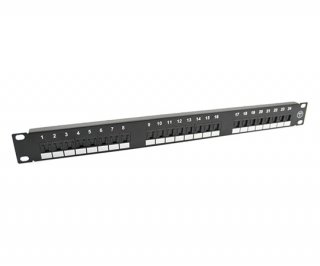 Cat6 24 Port Unshielded 1U Copper Patch Panel label mark type