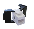 Cat6 Keystone Jack Toolless Butterfly White