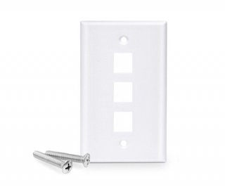 3 Port Keystone Wall Plate Single Gang