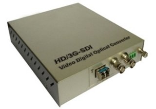 1 Channel HD 1080i Video Over Fiber Optic Converter with Data