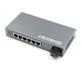 6 Port Fiber Switch 10/100 RJ45 to 1 Fiber Port Multimode 2km