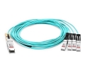H3C Networks QSFP284SFP28AOC25M Compatible 100G QSFP28 to 4 SFP28 Breakout Active Optical Cable AOC