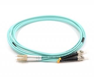 20m LC to ST Duplex OM3 Multimode Patch Cable