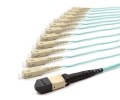 10m MTP Male to 12 SC UPC 12 Fiber Multimode OM3 50/125 Fanout Cable