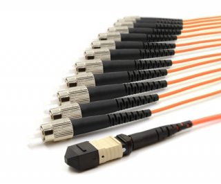 10m MTP Female to 12 FC UPC 12 Fiber Multimode OM1 625/125 Fanout Cable