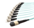 10m MTP Male to 12 FC UPC 12 Fiber Multimode OM3 50/125 Fanout Cable