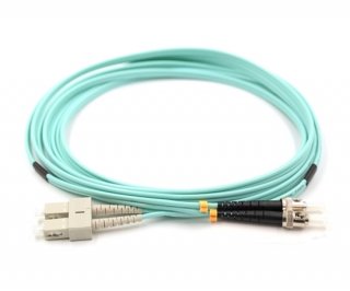 1m SC to ST Duplex OM3 Multimode Patch Cable