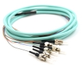 3m 6 Fiber ST Pigtail Multimode OM3