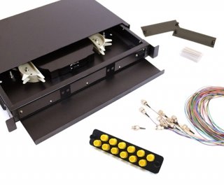 24 Fiber FC 625/125 1U Splicing Patch Panel Kit
