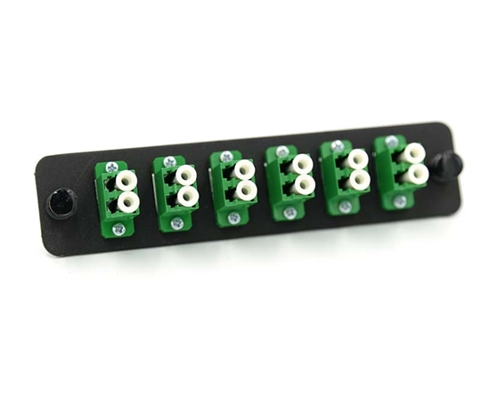LGX Adapter Plate with 6 Duplex LC Green Adapters LGX Adapter Plate with 6 Duplex LC Green Adapters
