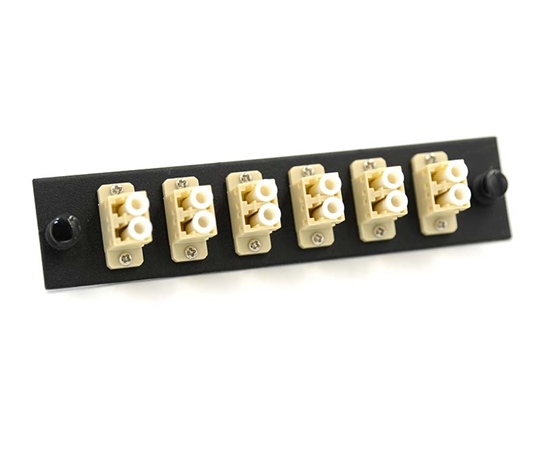 LGX Adapter Plate with 6 Duplex LC Beige Adapters LGX Adapter Plate with 6 Duplex LC Beige Adapters