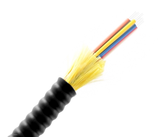 6 Fiber Armored Indoor / Outdoor Cable OM2 OFNR 6 Fiber Armored Indoor / Outdoor Cable OM2 OFNR