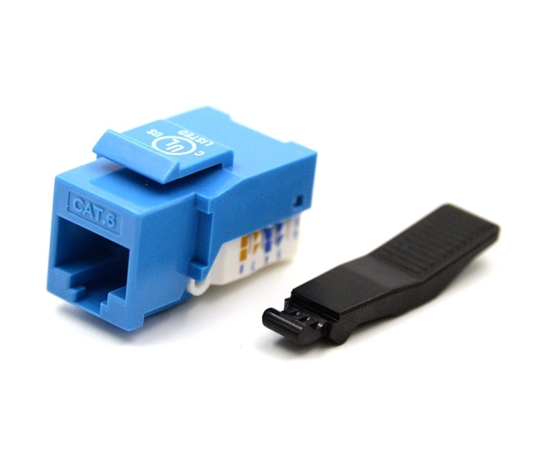 Cat6 Keystone Jack Toolless Type Blue