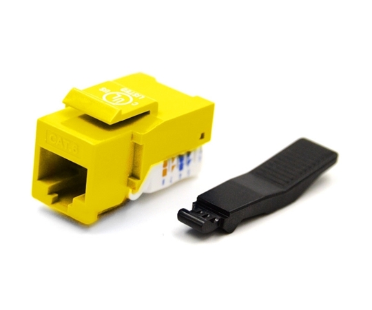 Cat6 Keystone Jack Toolless Type Yellow Cat6 Keystone Jack Toolless Type Yellow