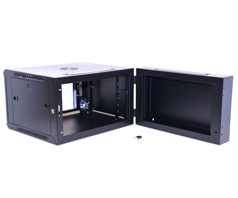 6U Wall Mount Equipment Cabinet Vented Border Double