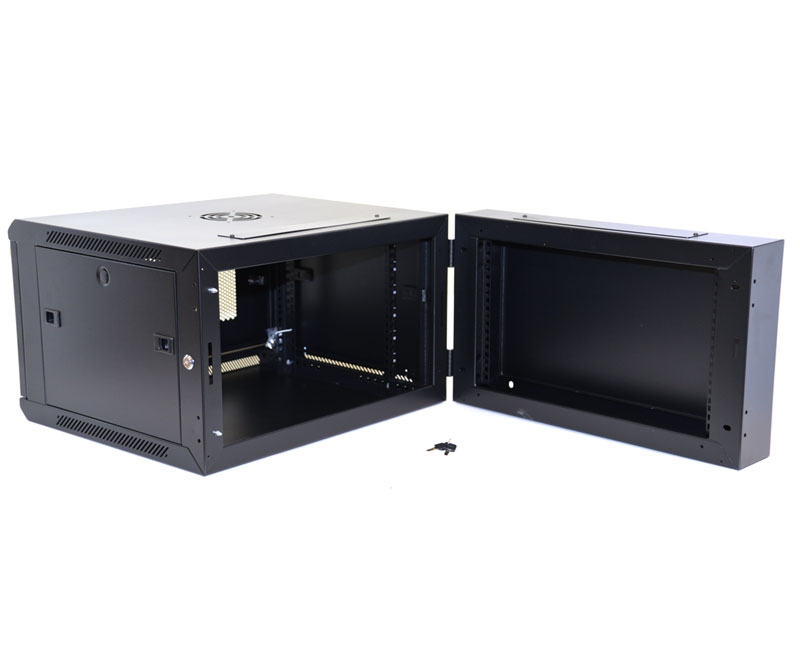 6U Wall Mount Equipment Cabinet Mesh Door Double