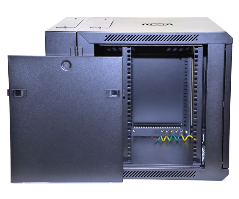 9U Wall Mount Equipment Cabinet Mesh Door Double