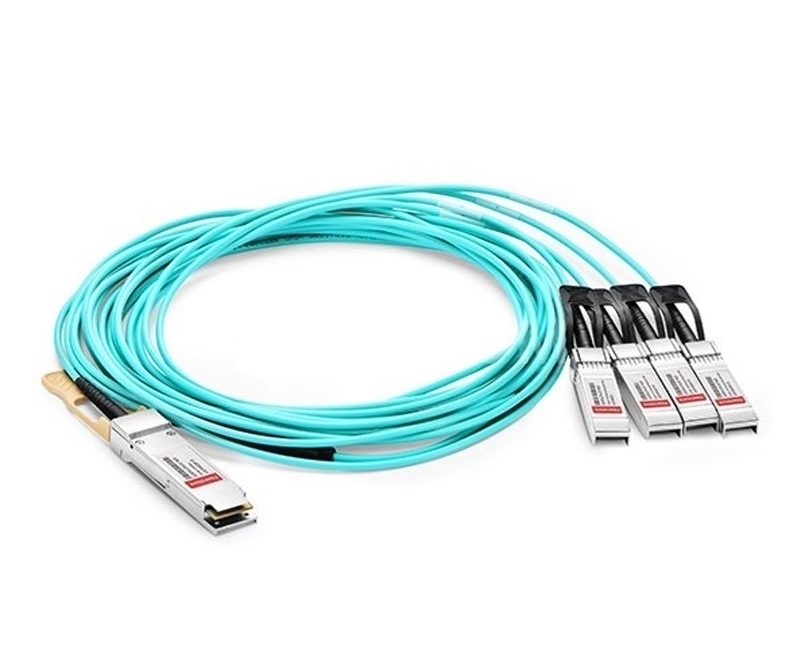 Cisco QSFP4SFP25GAOC10M Compatible 100G QSFP28 to 4 SFP28 Breakout Active Optical Cable AOC