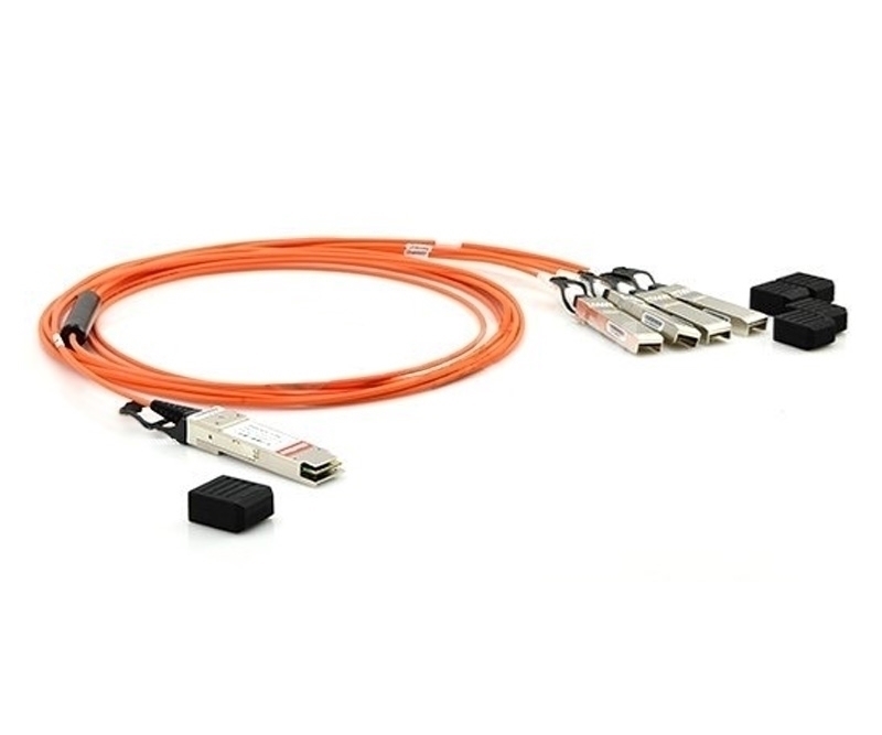 Brocade 40GQSFP4SFPAOC2501 Compatible 40G QSFP to 4 SFP Breakout Active Optical Cable AOC