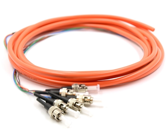 3m 6 Fiber ST Pigtail Multimode OM1 3m 6 Fiber ST Pigtail Multimode OM1