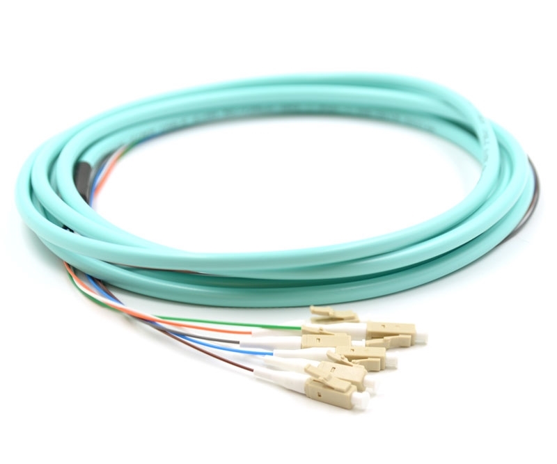 3m 6 Fiber LC Pigtail Multimode OM3