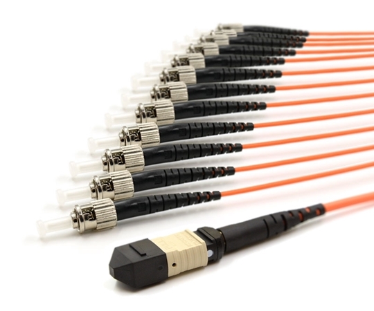 5m MTP Male to 12 ST UPC 12 Fiber Multimode OM1 625/125 Fanout Cable 5m MTP Male to 12 ST UPC 12 Fiber Multimode OM1 625/125 Fanout Cable