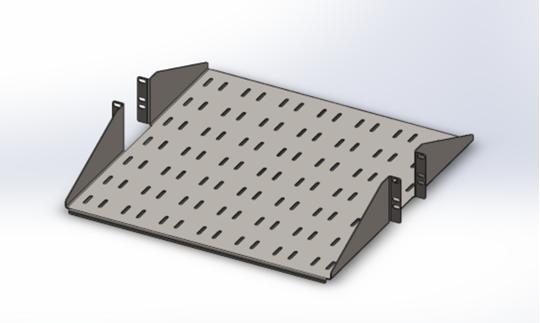 2U 2 post Rackmount Shelf Vented 18in Deep  2U 2 post Rackmount Shelf Vented 18in Deep