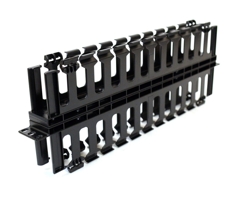 1U Dual Sided Cable Management Panel Finger Duct