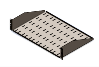 2U Network Rackmount Shelf Vented 12in Deep
